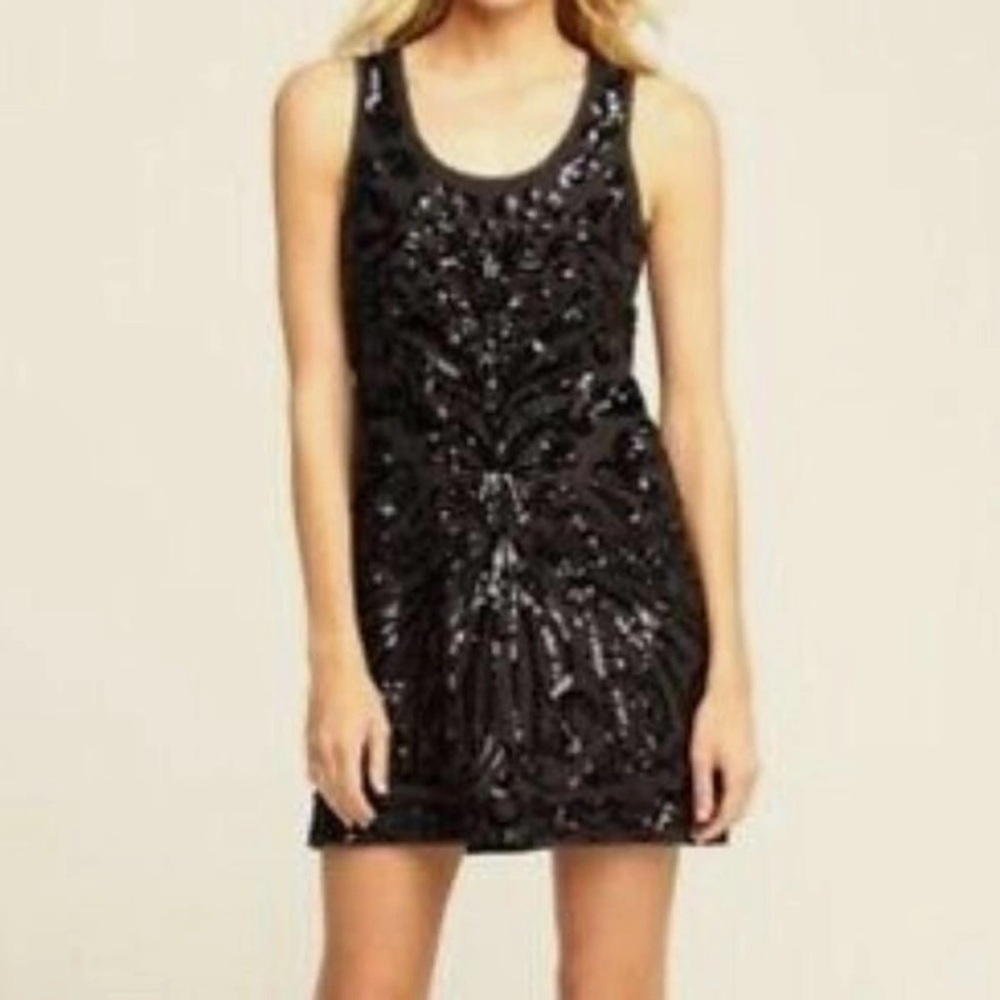 Calypso St. Barth Linen and Sequin Sleeveless Mini Dress